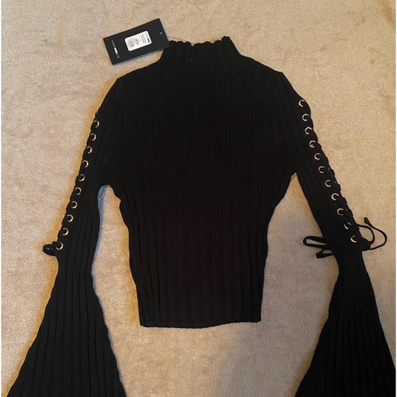 Next To Me Mock Neck Sweater - Black - Picture 5 of 8
